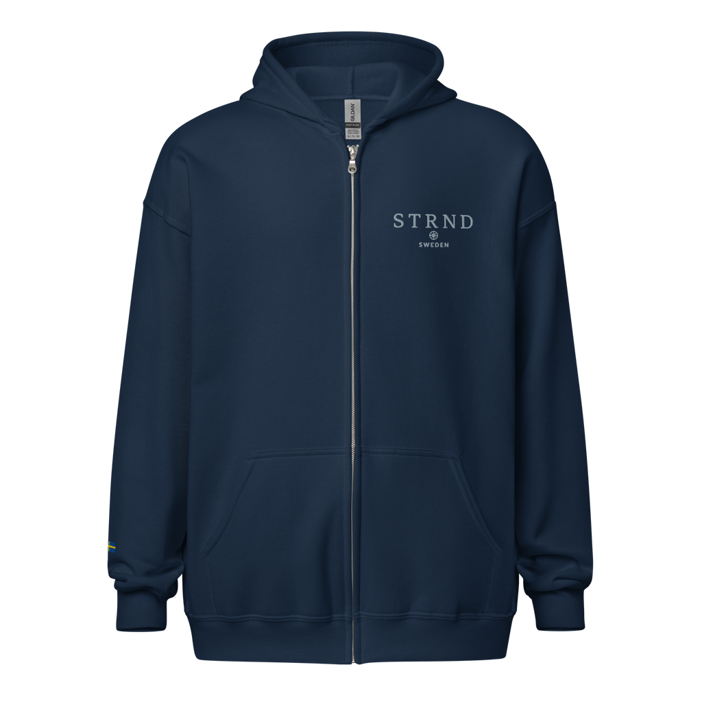 Zip Hoodie Navy - STRND Sweden
